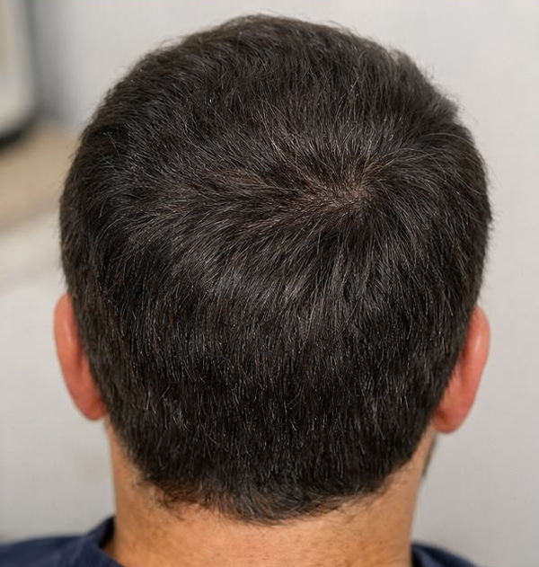 Antes del injerto de barba